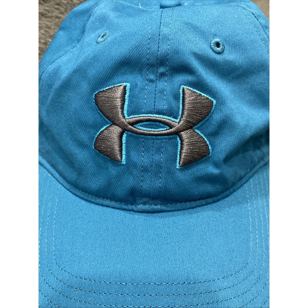 Under Armour Blue Adjustable Baseball Hat Cap Embroidered Logo One Size OSFM - Picture 2 of 5
